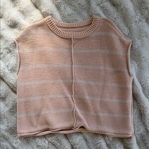 Women's Pink Striped Sweater